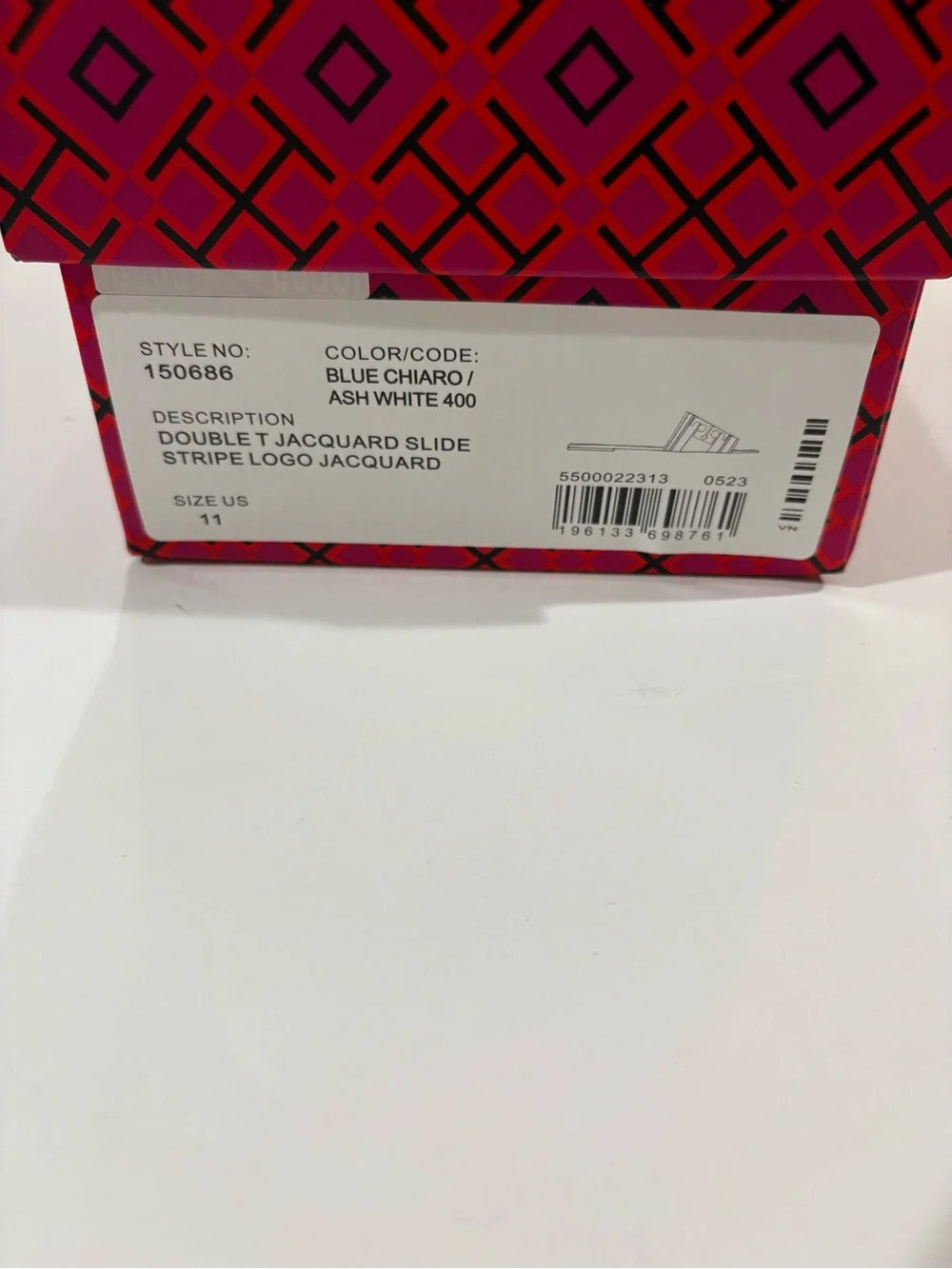 Tory Burch Double T Jacquard Slides | Size 11
